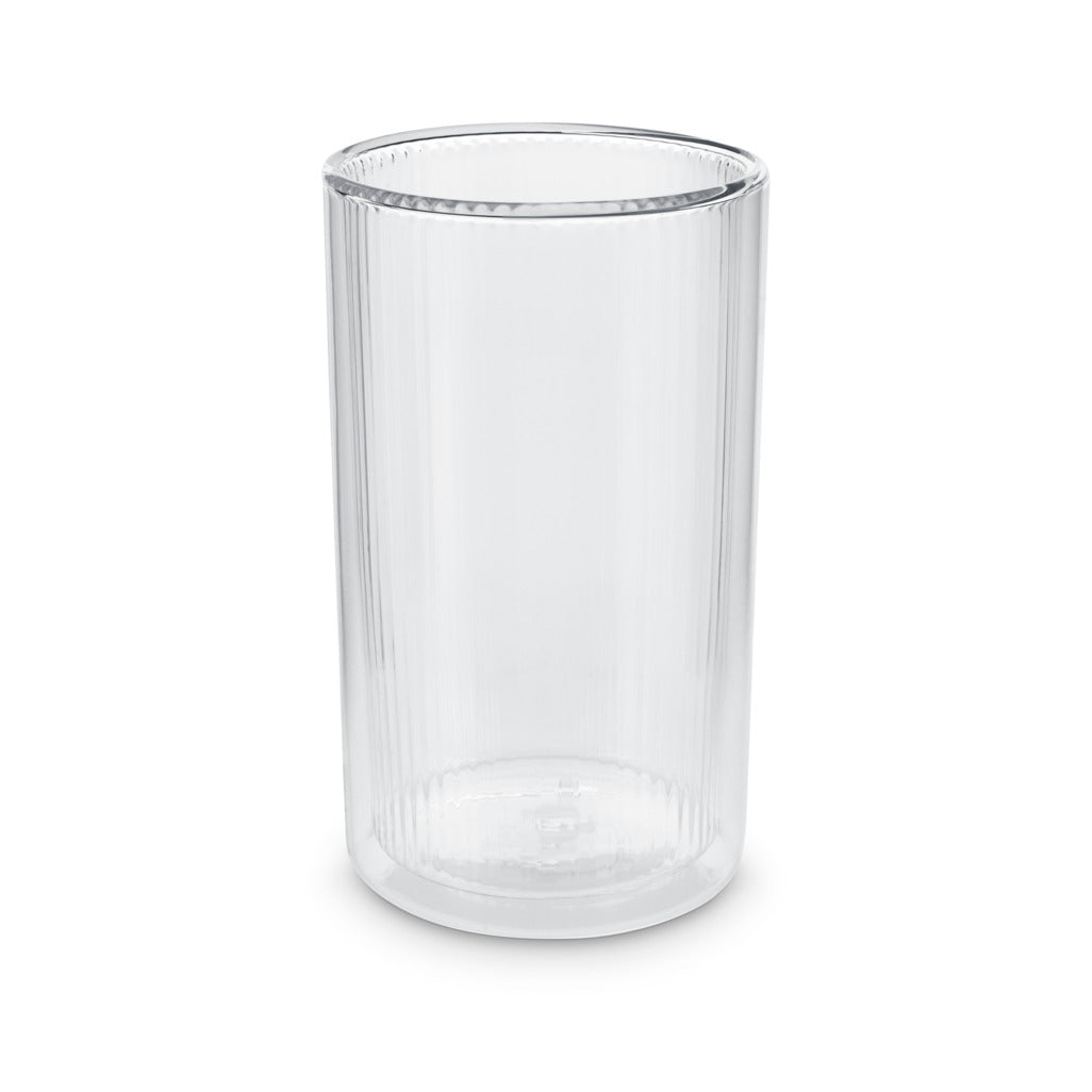 T2 Ribbed Double Walled Glass Tumbler (Tall)