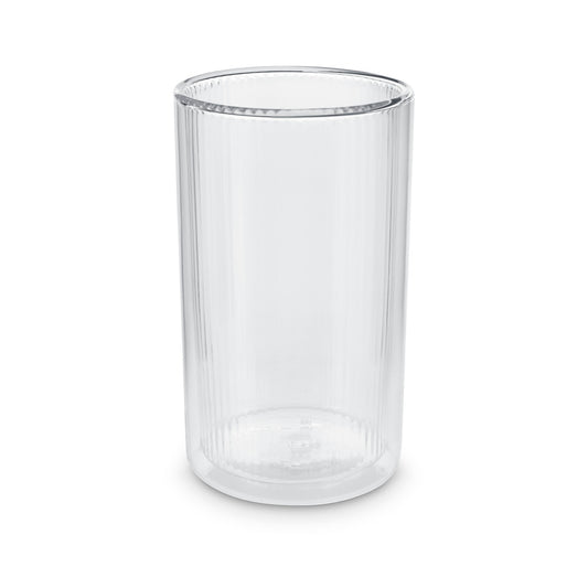 T2 Ribbed Double Walled Glass Tumbler (Tall)