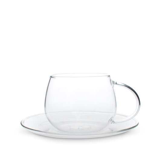 T2 Classier Glassier Glass Cup Saucer