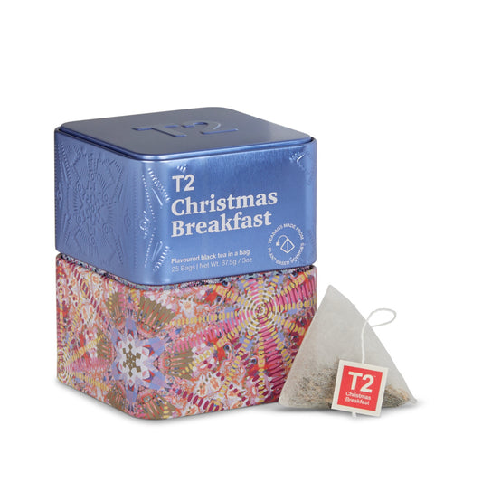 T2 Christmas Breakfast Tea Bag Tin